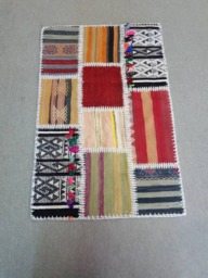 Patchwork Turkish Kilim Rug Handmade Anatolian Small Rug - 39.4 X 25.6 In - thumbnail 1