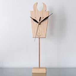 Animal Desk Clock, Wooden Wall Decor, Kids Room Living Wood Clock - thumbnail 2