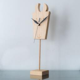 Animal Desk Clock, Wooden Wall Decor, Kids Room Living Wood Clock - thumbnail 3