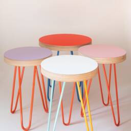 Blue Table Memphis Milano Inspired Side Table Bedside Plant Stand Coffee Table. Available in 8 Colours - thumbnail 3