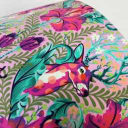 Neon Magic Forest Lampshade, Psychedelic Floral Deer Print, Dreamy Boho Decor - thumbnail 2