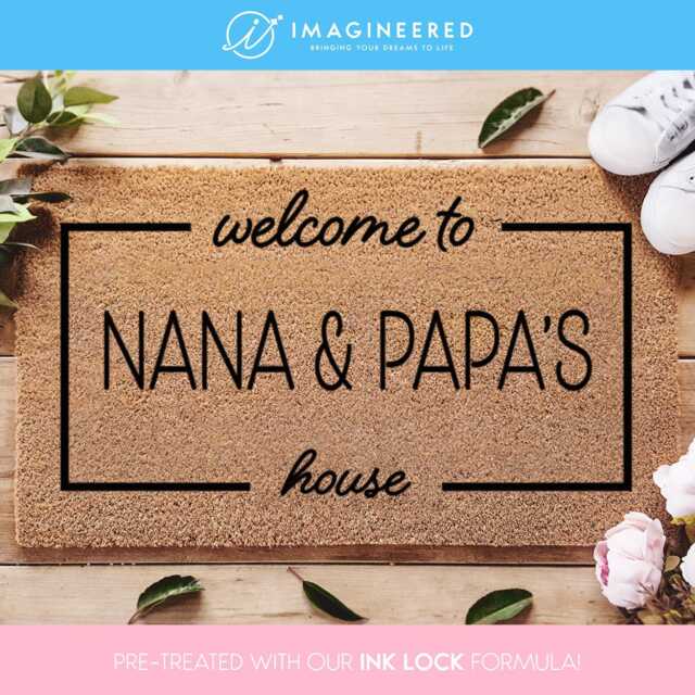 Personalized Grandparents Welcome Mat - Custom Family Door For Unique Design Decor - image 1