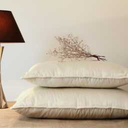 Rustic King Size Wool Filled Pillow Organic Cotton Sateen Cover - Us Duty Paid - thumbnail 4