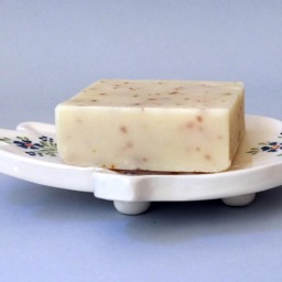 Handmade Ceramic Hamsa Soap Dish Retro Blue Flower Bathroom Decor - thumbnail 3