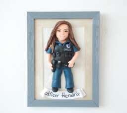 Police Graduation Gifts Custom Framed Portrait From Photo - thumbnail 1