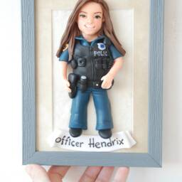 Police Graduation Gifts Custom Framed Portrait From Photo - thumbnail 3