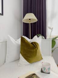 Velvet Colourblock Cover Khaki Green Off White Scatter Cushion - All Sizes