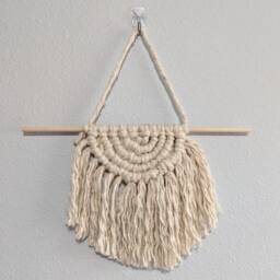 Macrame Semi Circle Wall Hanging, Home Decor, Boho Half - thumbnail 2