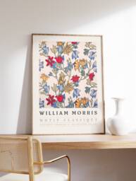 William Morris Poster, Exhibition Print, Vintage Wall Art, Textile Floral Art - thumbnail 1
