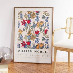 William Morris Poster, Exhibition Print, Vintage Wall Art, Textile Floral Art - thumbnail 3