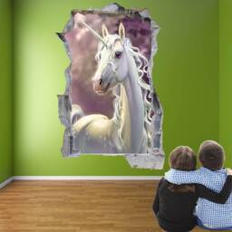Unicorn Enchanted Forest Fantasy Wall Sticker Mural Decal Print Art Kids Girls Bedroom Decor Ct44 - thumbnail 2