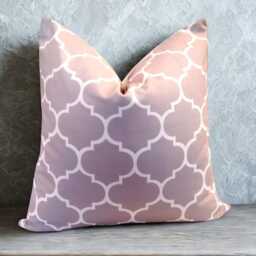 Moroccan Ikat Decorative Pillow Cover, Grey Geometric Euro Cushion - 20x20 - thumbnail 2