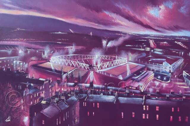 Glorious Tynecastle, Heart Of Midlothian - A3 Print