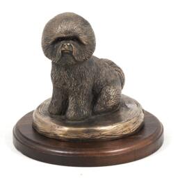 Bichon, Dog Wooden Base Statue, Limited Edition, Artdog - thumbnail 1