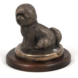 Bichon, Dog Wooden Base Statue, Limited Edition, Artdog - thumbnail 3