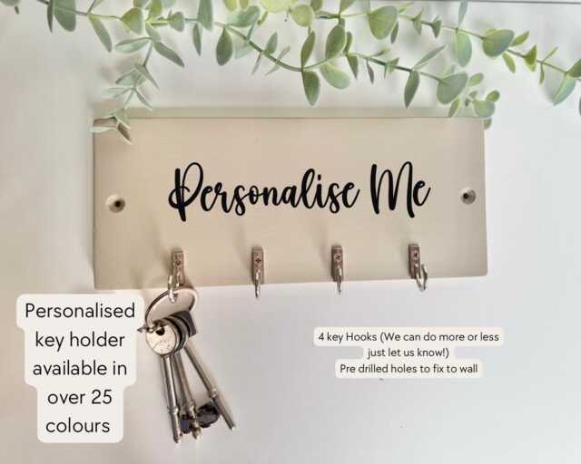 Key Hook Personalised Storage Wall Hallway Decor Gifts New Home Modern Simple
