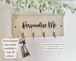 Key Hook Personalised Storage Wall Hallway Decor Gifts New Home Modern Simple - thumbnail 1