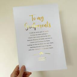 Gift To Godparents, Godparent Print From Child, Special Christening Keepsake Proposal Print - thumbnail 1