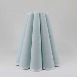 Handmade Scallop Pleated Lampshade Light Greenish-Blue Fabric-40# - thumbnail 1