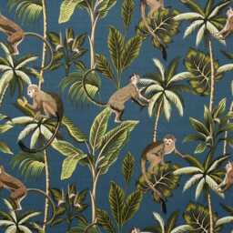 Small Monkey Teal Chaise Sofa - Tropical Upholstered Chair Handmade in Britain - thumbnail 3