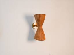 Up Down Interior Wall Light, Handcrafted Rattan, Stylish Lighting