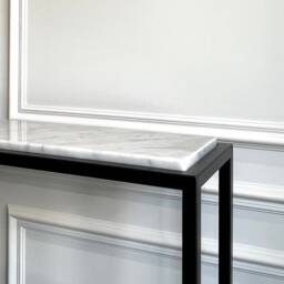 Carrara Marble Console Table Handcrafted Hallway Entrance Table - thumbnail 4