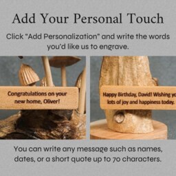 Exotic Wood Mushroom Statue 6 - thumbnail 3