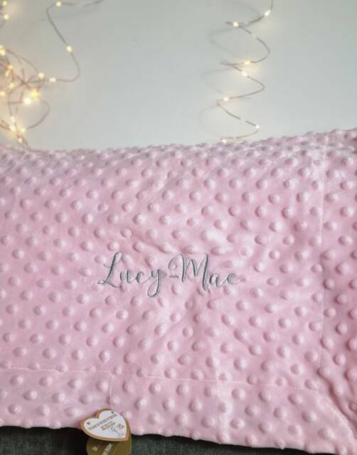 Embroidered Baby Blanket, Girl Gift, Newborn Custom Gift Shower, Personalised Gifts, Blanket - image 1
