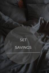 Black Linen Bedding Set Washed Linentwin Queen King Duvet Cover & Pillow Cases - 3Pcs