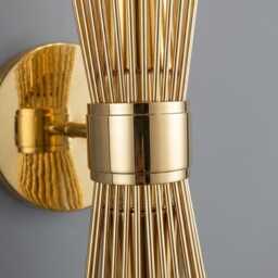 Elegant Vanity Lamp For Living Room, Bedroom & Hallway Mid-Century Modern Gold Brass Sunburst Wall Light Fixture Sputnik Sconce - thumbnail 2