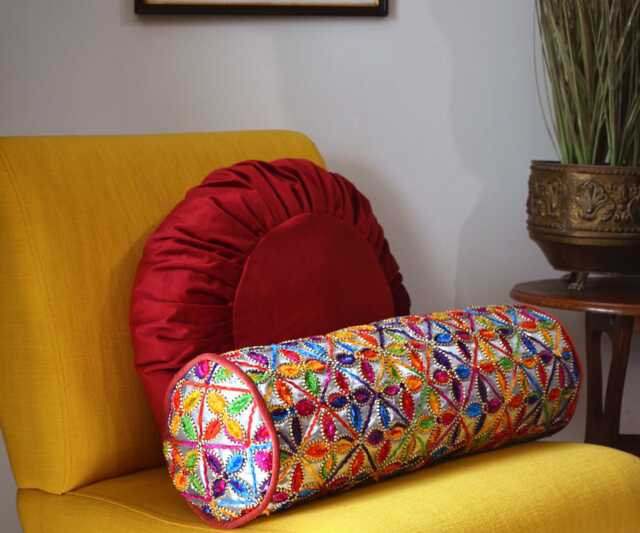 Bolster 50x18cm - Handmade in France Upholstery Fabric - image 1