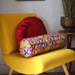 Bolster 50x18cm - Handmade in France Upholstery Fabric - thumbnail 2
