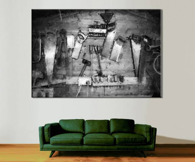 Tool Wall Art Canvas Print Workshop Decor, Handyman Gift - image 1