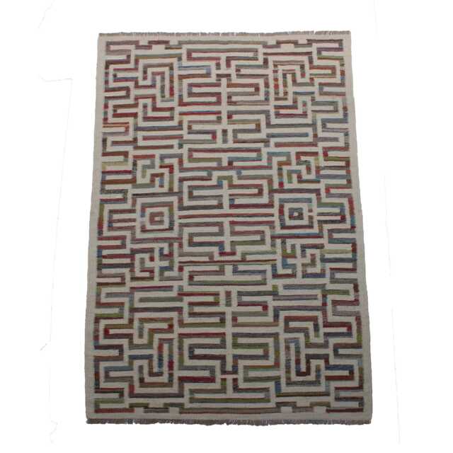 Handwoven Swedish Kilim Rug Scandinavian Flatweave, Wool & Cotton - image 1