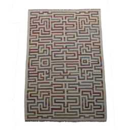 Handwoven Swedish Kilim Rug Scandinavian Flatweave, Wool & Cotton - thumbnail 1
