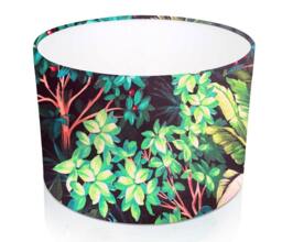 Velvet Forest Lampshade, Handmade Nature Print Table Or Ceiling Shade - thumbnail 1
