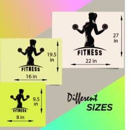 In-Style Decals Wall Vinyl Decal Home Decor Art Sticker Fitness Sign Girl Workout With Dumbbells Gym Removable Stylish Mural Design 162 - thumbnail 2