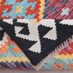 2'8x9'8 Ft Runner Afghan Kilim Rug, Turkmen Flatweave Geometric Modern Oriental Hallway Runner, Kitchen Rug 3x10 - thumbnail 4