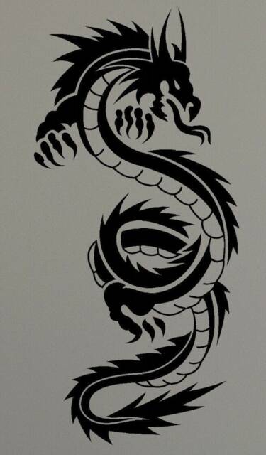 Dragon Decal Sticker Vinyl Car Bonnet Side Wall Art Graphic Silhouette Van Lorry Motorhome Campervan Tribal