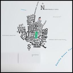 Sydney Map in Words & Symbols. Vinyl Wall Decal Tags Cloud - thumbnail 2