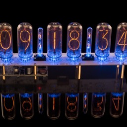 Diy Klt For In-18 Nixie Tubes Clock [6, 8 Tubes] Arduino Compatible Boyfriend, Husband, Vintage, Glowing Clock, Gift, Steampunk - thumbnail 2