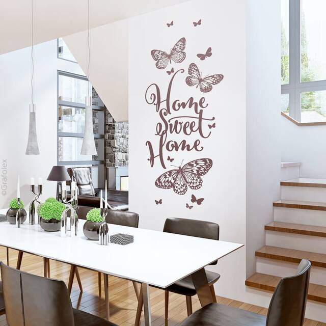 Wall Sticker Home Sweet Art Butterflies Decal Family Tattoo Living Room Ws25B - image 1