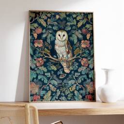 William Morris Print, Exhibition Poster, Kew Gardens London Vintage Wall Art, Owl Art - thumbnail 3