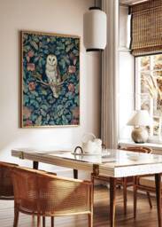 William Morris Print, Exhibition Poster, Kew Gardens London Vintage Wall Art, Owl Art - thumbnail 1