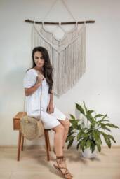Minimalist Macrame Wall Hanging, Simple Decor, Art For Bedroom & Living Room, Housewarming, Boho Decor - thumbnail 1