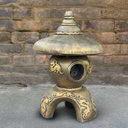 Zen Pagoda Concrete Statue Stone Asian Garden Sculpture Handmade Japanese Temple Figurine Outdoor Oriental Ornament Feng Shui Decor Yard Art - thumbnail 3
