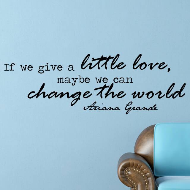 Ariana Grande Little Love Inspirational Motivational Wall Art Decal Quote Inspired Motivated Focus Positive Decor 42x15 Inches - image 1