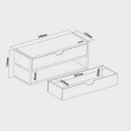 Solid Walnut Ash Desk Cabinet - Removable Drawers, Workspace Organizer - thumbnail 4