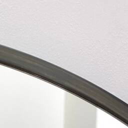 Half Circle Mirror Gray Border Handmade Wall Round Oval Modern Grey Metal Frame Flux Glass Etsy Tv Television Commercial - thumbnail 4