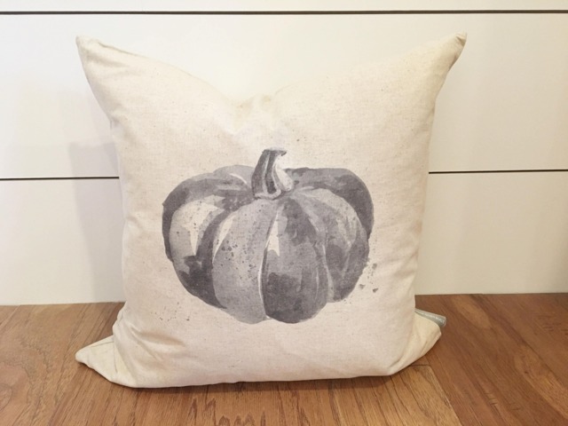 Watercolor Gray Pumpkin Pillow Cover // 18 X Fall Decor Halloween Decor//Thanksgiving